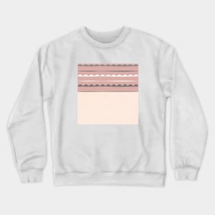 Stripes, pink, white, minimal, line, minimalist, line-art, Crewneck Sweatshirt